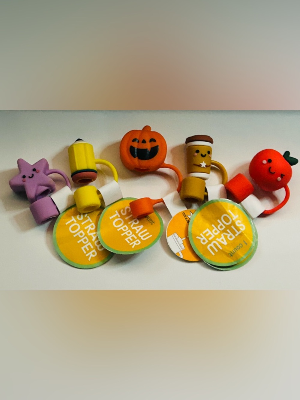 NEW!!! Bullseye Playground School’s In Session Straw Topper Set (NWT)